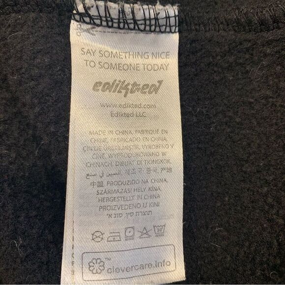 Edikted Girl Boss Academia Hoodie Black Size Medium - Picture 7 of 11